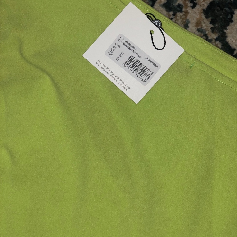 NWT Missguided Lime Green Midi Size 8 - Picture 6 of 6